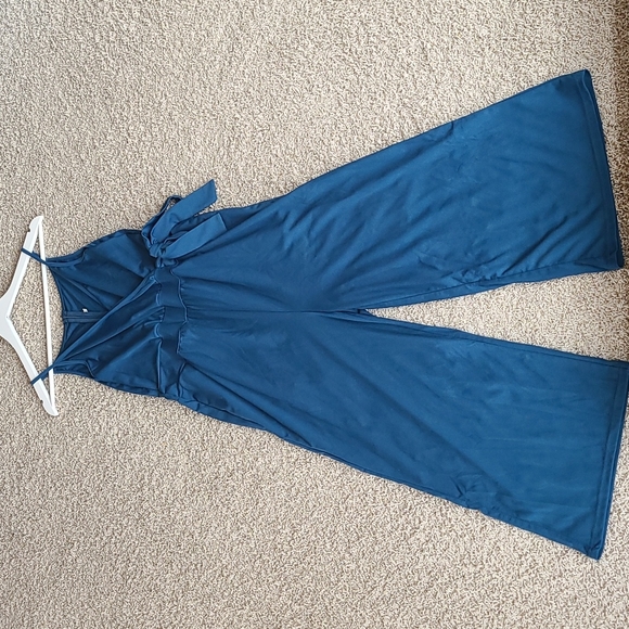 Women's Teal Jumpsuit - Picture 1 of 2
